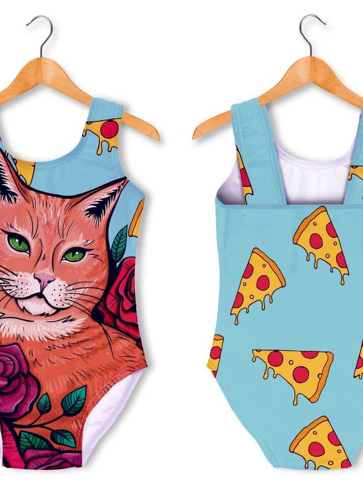 Pizza kattunge baddräkt för wholesale av Fishikii