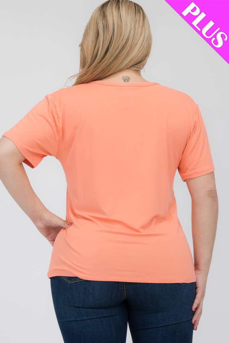 CAPELLA APPAREL - Vente T-shirt – femme - T-shirt basique à manches courtes grande taille11