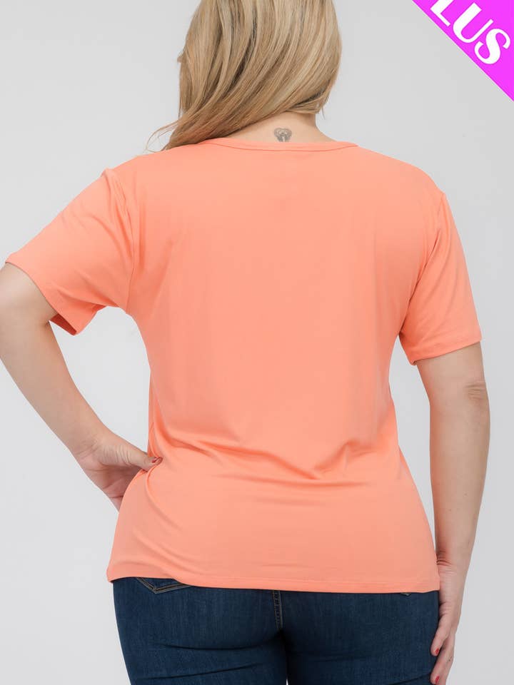 CAPELLA APPAREL - Wholesale T-Shirt - Women's - Plus Size Basic Short Sleeve T-shirt8