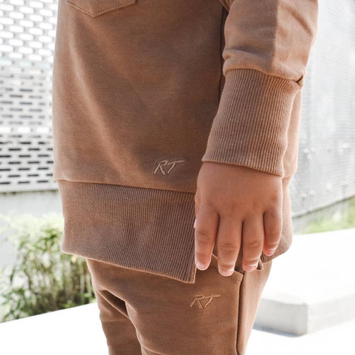 ORGANIC COTTON SHORTIES - ALMOND for wholesale by Rad Toddler Co.