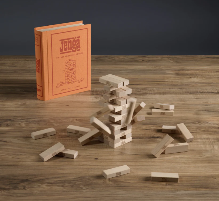 WS Game Company - Wholesale Stacking Game - Jenga Vintage Bookshelf Edition5
