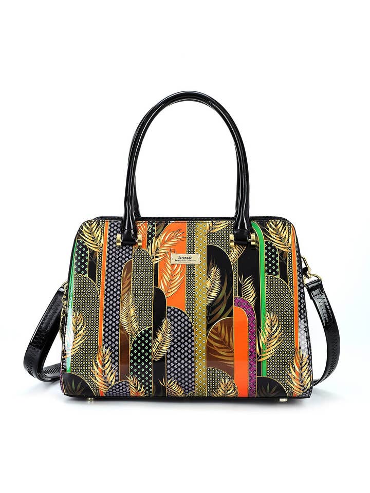 MATILDA LEATHER GRIP HANDLE BAG for wholesale by Serenade Beverly Hills Collection