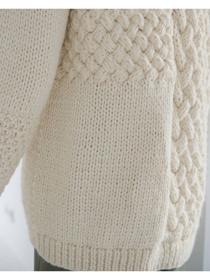 Beige Heartbreaker: Sea Salt Alpaca & Wool Sweater for wholesale on Faire5