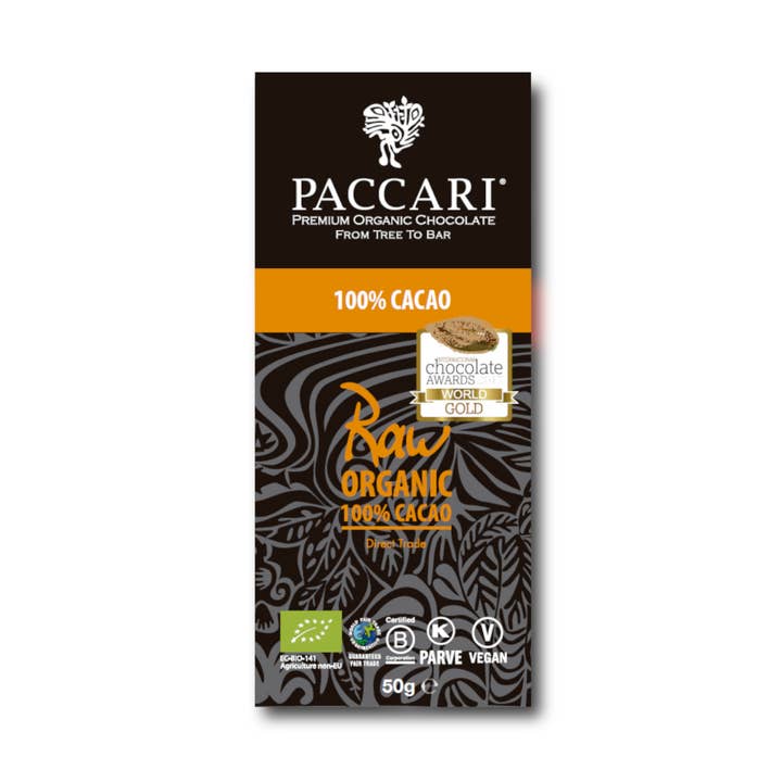 PACCARI Deutschland und Österreich - Wholesale Chocolate Bar - Rohe Bio Tafel 100%0