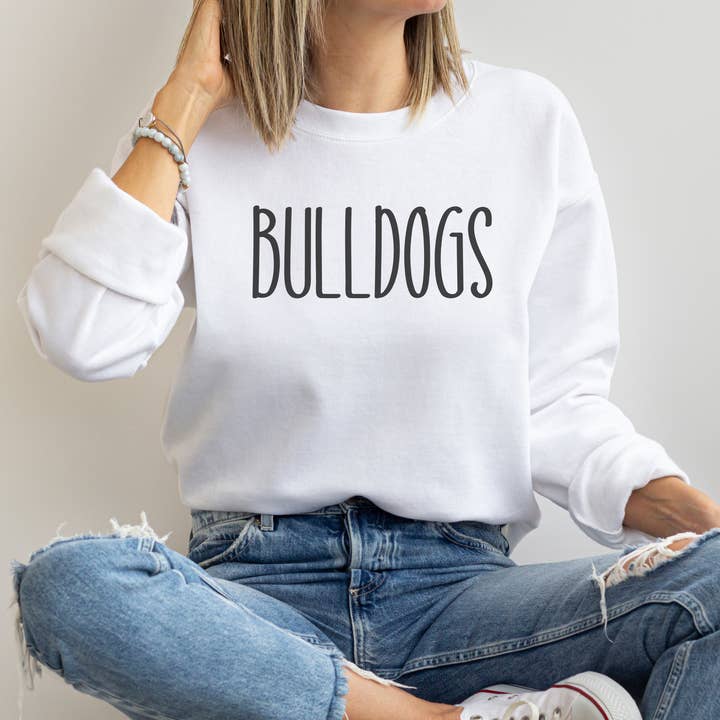 Fan Gear Central – wholesale Sweatshirt med tryck - Dam – Bulldogs Mascot Skoltröja
