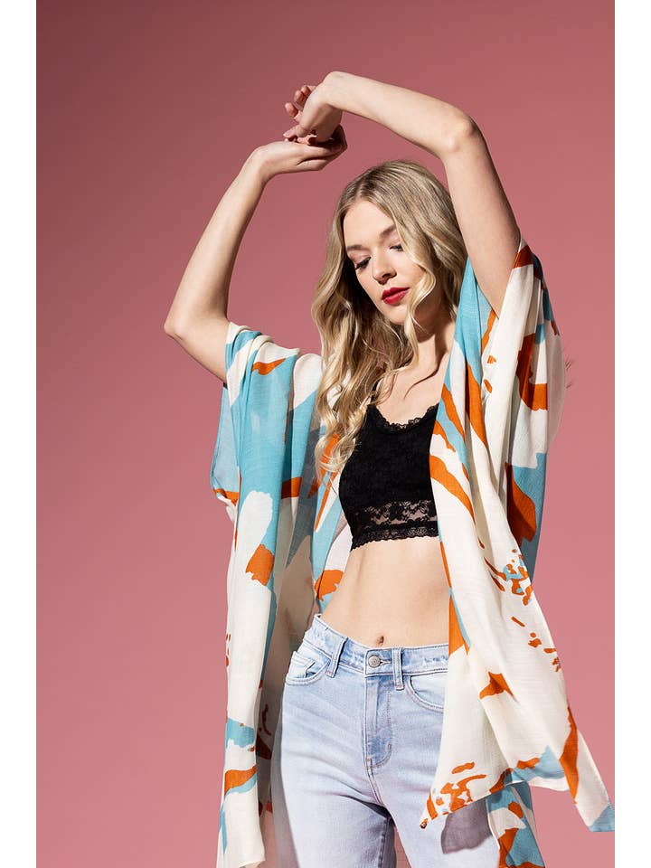 Urbanista - Vente Kimono – femme - Kimono long à imprimé floral ample13