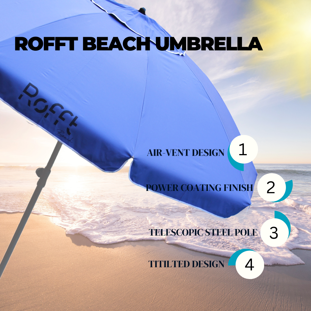 ROFFT USA LLC - Vendita all'ingrosso Ombrellone da spiaggia - Ombrellone da Spiaggia ROFFT 2 m in acciaio e alluminio resistente11