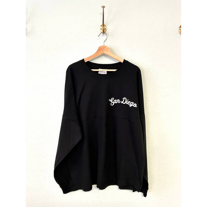 Nobullwoman Apparel - Wholesale Graphic Sweatshirt - Women's - CUSTOM PUFF PRINT Long Sleeve Jersey Tee Oversize Back Print