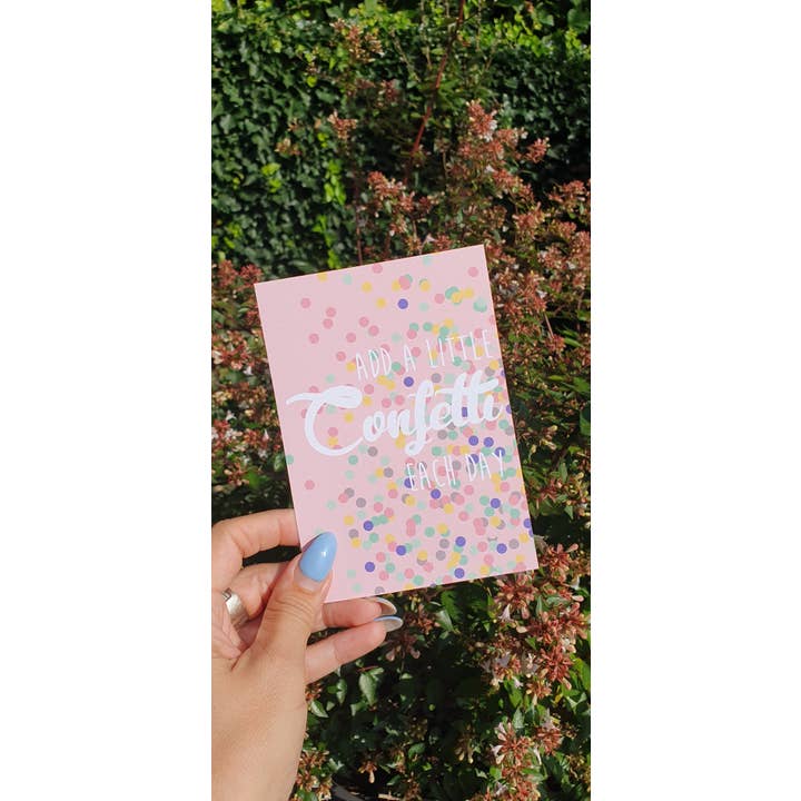 Studio Inktvis - Wholesale Postcard - Ad a little confetti each day Postcard2