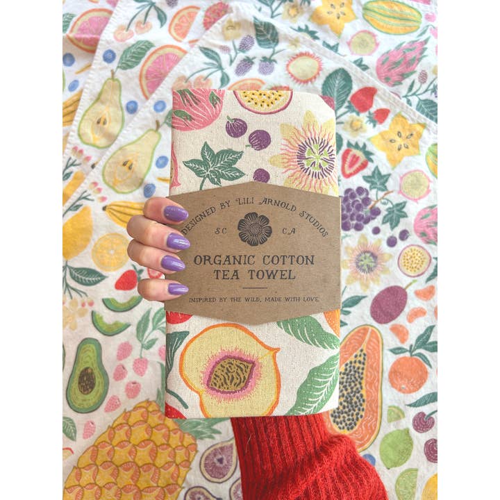 Lili Arnold – wholesale Tea towel – Organic Cotton Tea Towel - Fruit Basket16