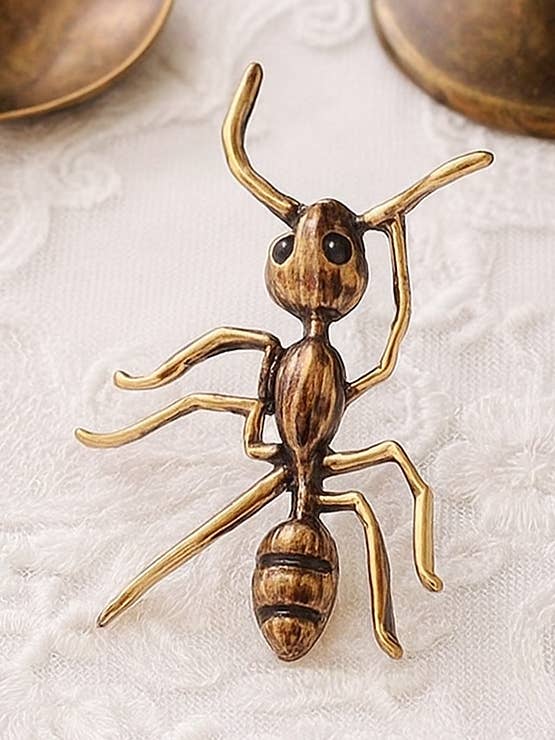 Brooch with Vintage-Style Ant for wholesale by Wild & Free