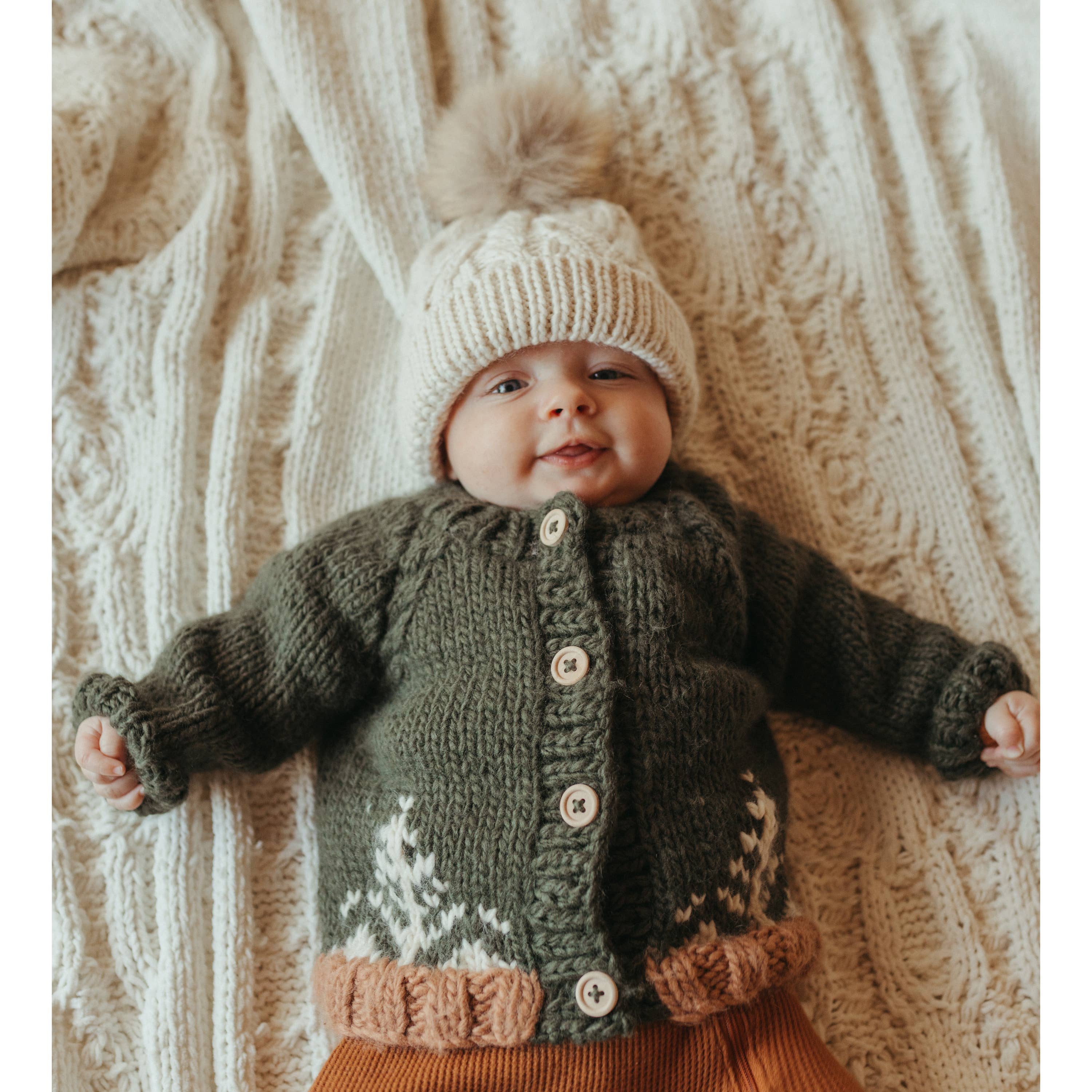Huggalugs – wholesale Cardigan – Baby – Forest Loden Cardigan Sweater Baby & Toddler1