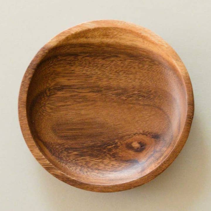 Acacia Round 6" Wood Plate - Snack Plate | LIKHA for wholesale by LIKHÂ