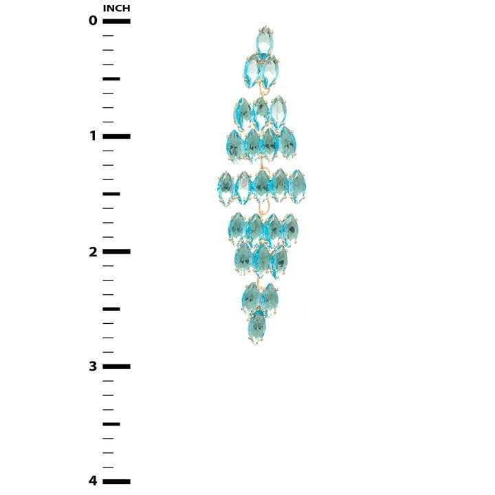 Artini Accessories - Wholesale Dangle Earrings - Marquise Crystal Layer Chandelier Earrings2