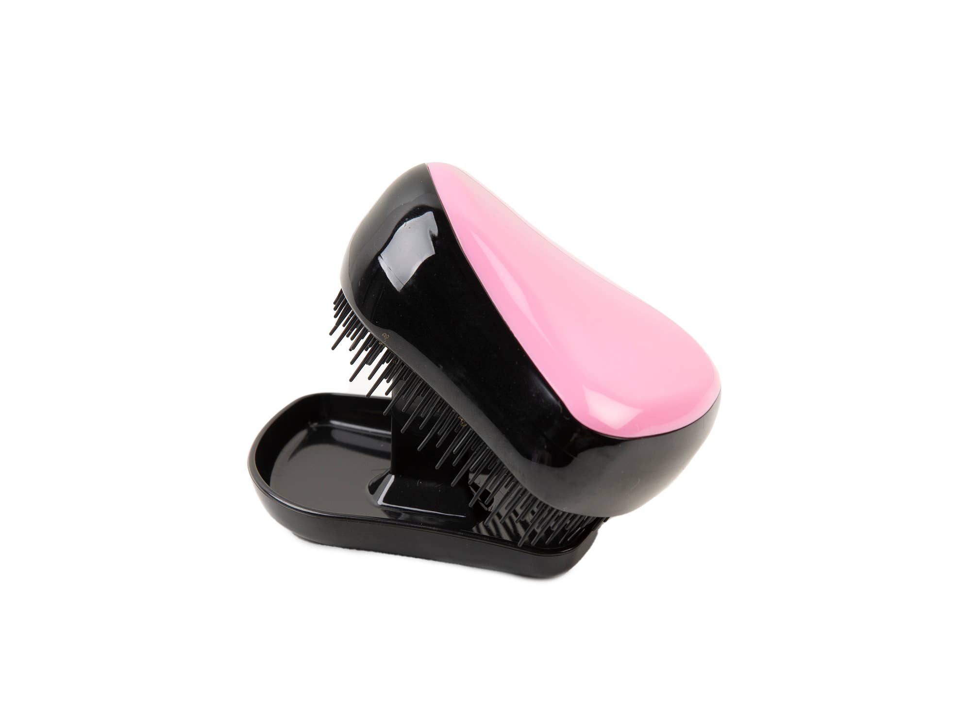 1699 - Wholesale Hair Brush/Comb - Compact Pink Travel Detangling Brush1