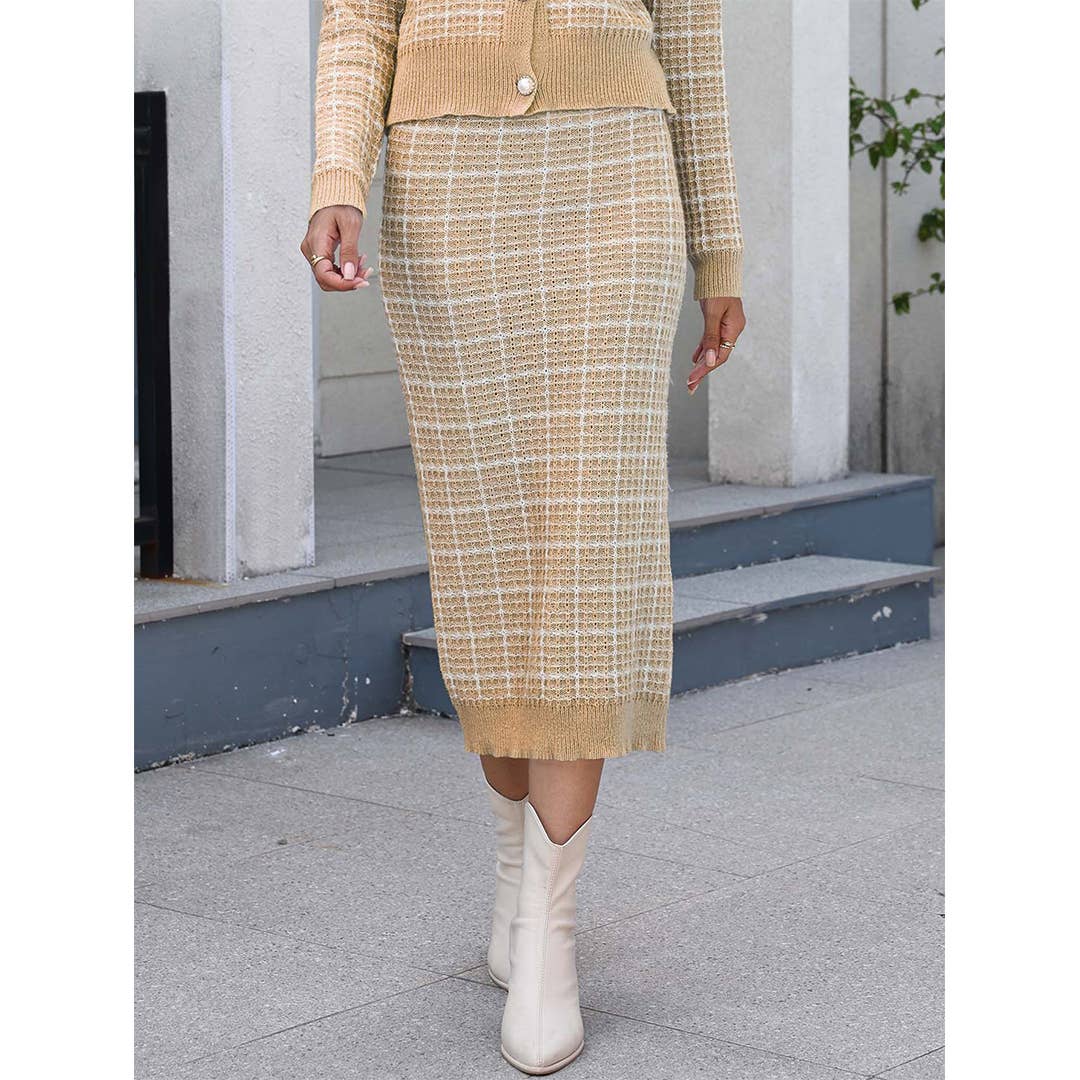 UNISHE - Wholesale Jurk - Dames - Dames Chanel-Stijl Mid-Lange Bodycon Trui Jurk OYM21710