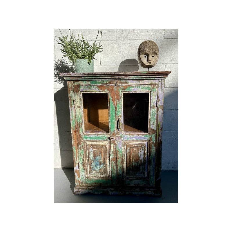 Paloma Black (Casa Natura Design, S.L.) - Wholesale Cabinet - Sunny Green Lilac & Natural Wood 2 Door Cabinet Sourced3