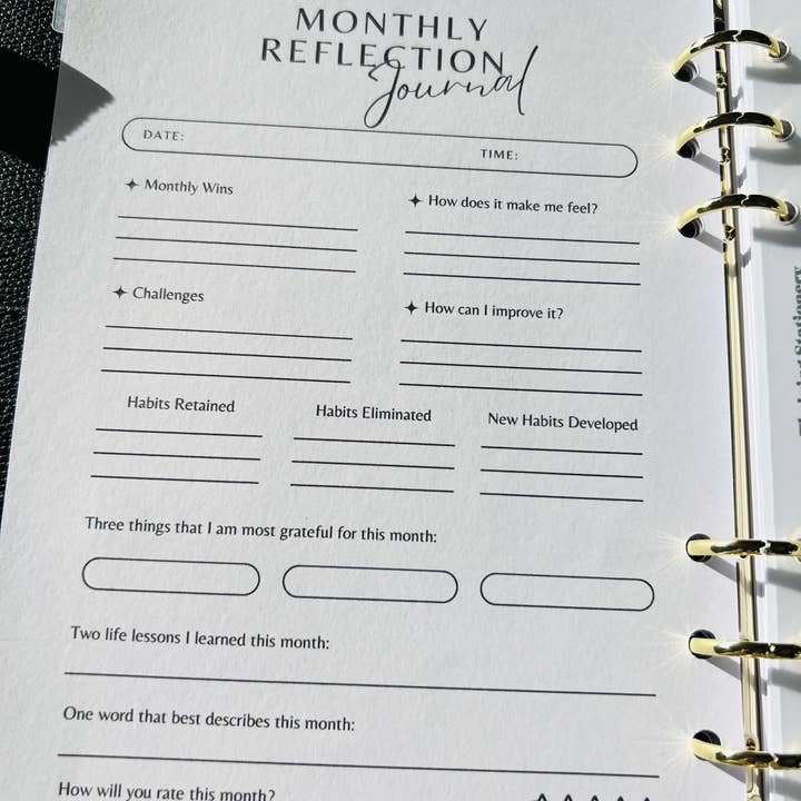 Thriving Stationery - Wholesale Planner - 6-Month Dated Weekly Planner Inserts | A5 Ring Planner | Minimal Weekly Overview + Habit Tracker5