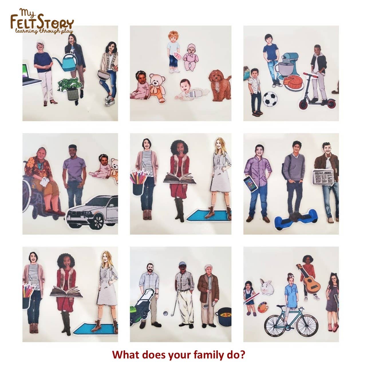 My Felt Story - Wholesale Toy Set - Kids - My Felt Story Multicultural Family Felt Set8