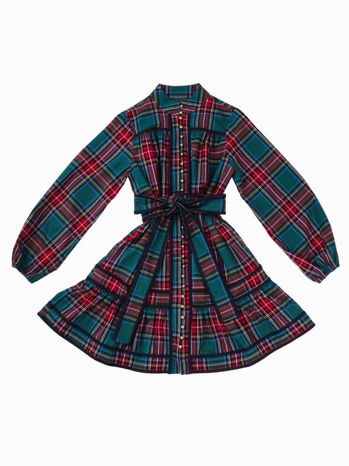 J.Marie Collections - Wholesale Dress - Kids - Zanna Long Sleeve Tie Tween Dress1