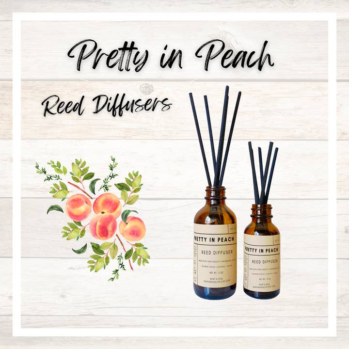Pretty in Peach Reiki-Charged Reed Diffusers - Two Sizes for wholesale by Heart & Soul