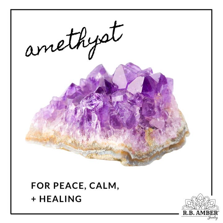 R.B. Amber Jewelry - Wholesale Aromatherapy bracelet - Adults | Amethyst + Raw Cognac Aromatherapy Pendant Bracelet1