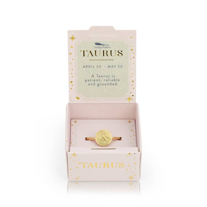 Anillo zodiacal - Tauro para venta al por mayor de Lucky Feather