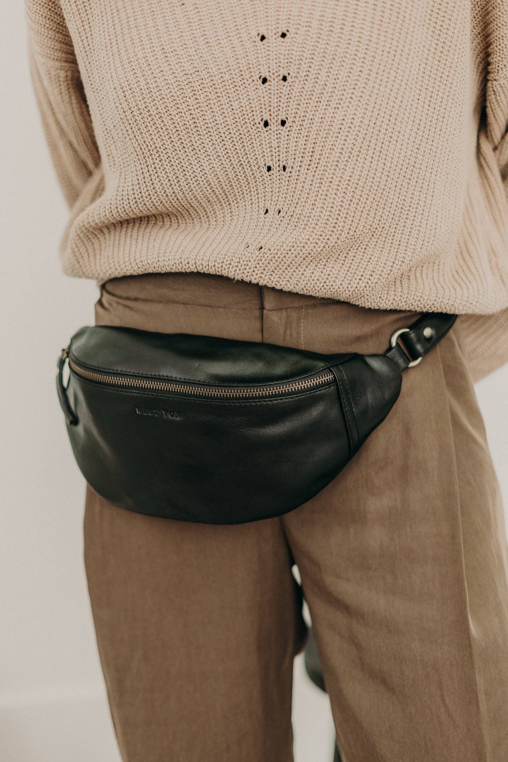 WEST VON - Vente Sac ceinture – femme - Indie | Grand sac à bandoulière essentiel | Sac banane | Sac à bandoulière11