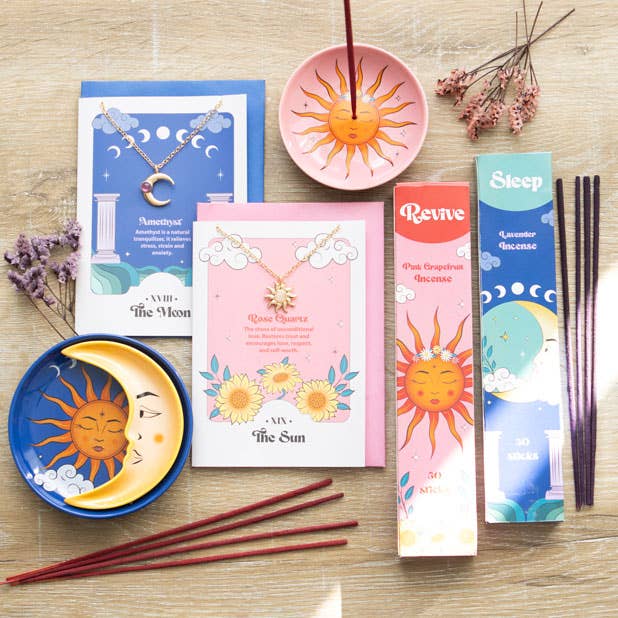 Something Different Wholesale - Wholesale Incense Holder - The Sun Celestial Pink Ceramic Incense Holder Plate