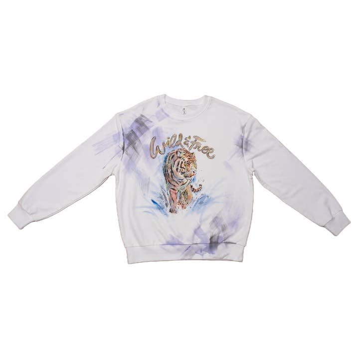 WILD & FREE HAND PAINTED GRAPHIC TSHIRT for wholesale by The Beautyfull Box