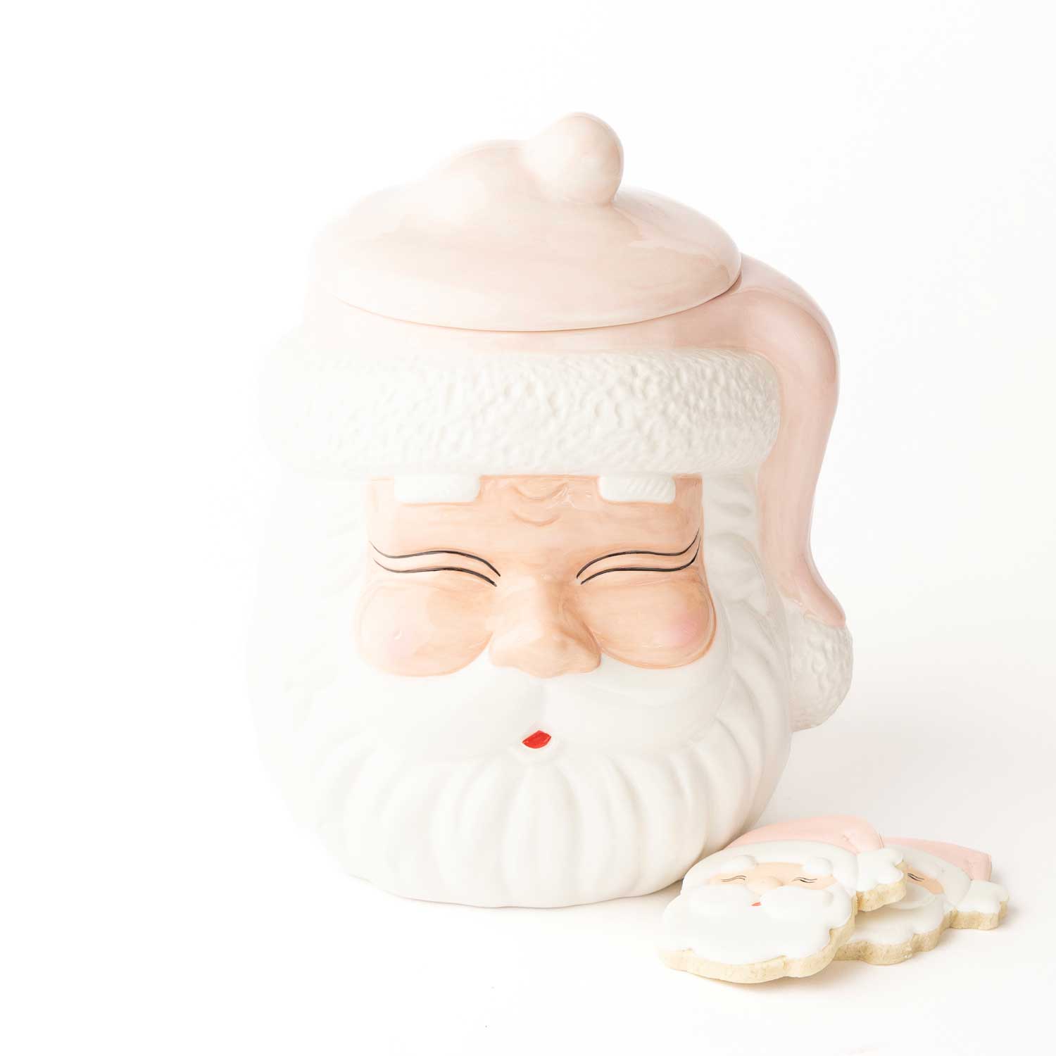8 Oak Lane - Wholesale Cookie Jar - Pink Santa Cookie Jar0