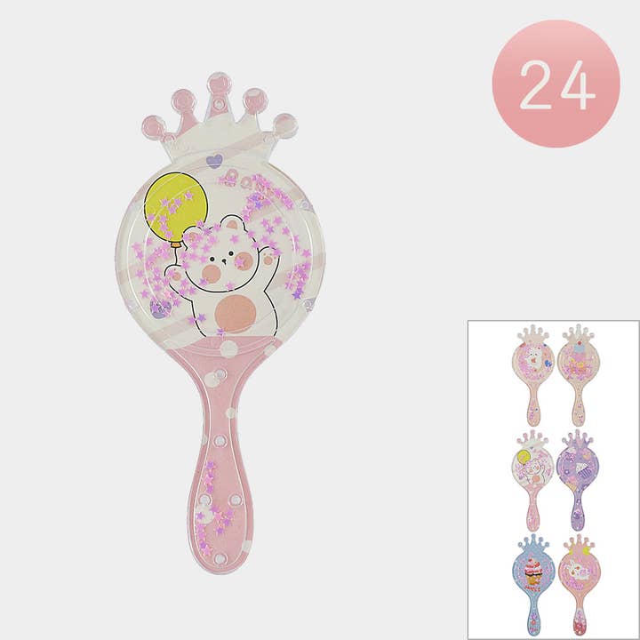 24PCS - Escovas de Cabelo para Crianças em Forma de Coroa com Personagens Impressos por atacado de Sensibling Corp.