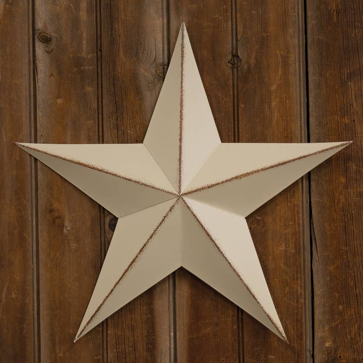 Col House Designs - Vendita all'ingrosso Decorazione da parete 3D - Stella da fienile bianca invecchiata - 30,5 cm1