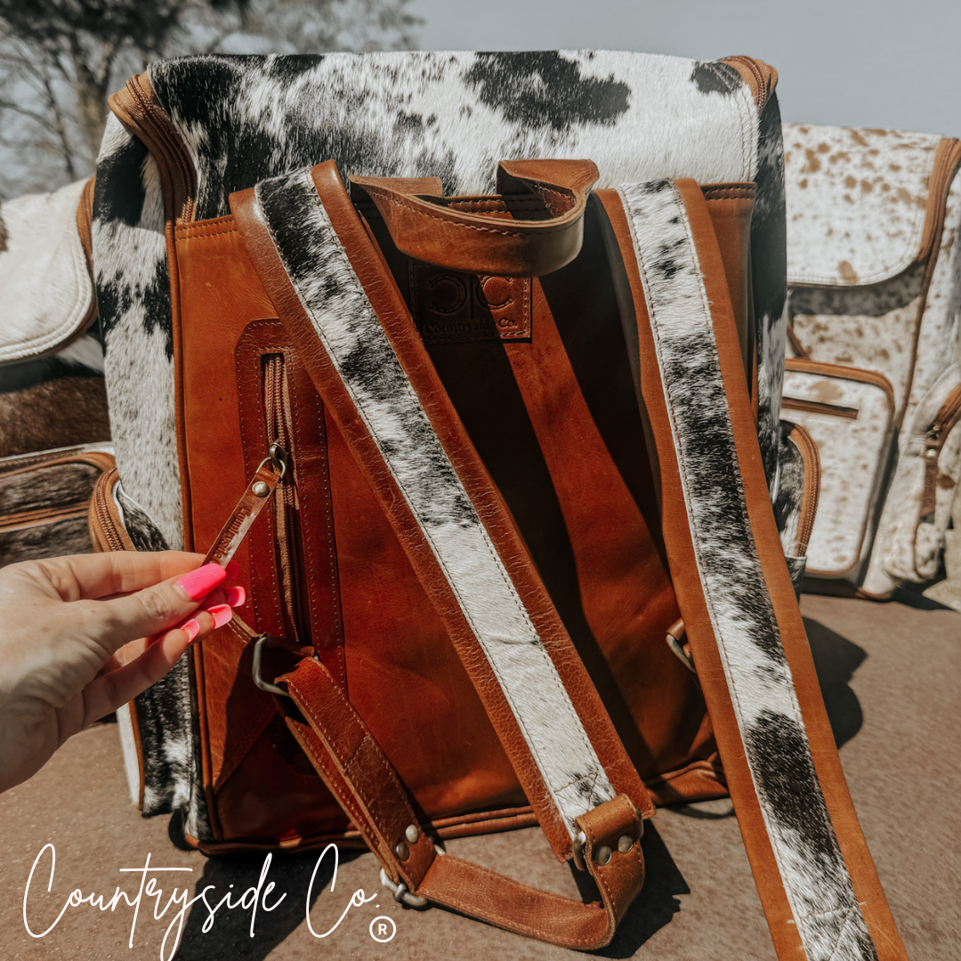 Countryside Co. – Großhandel Rucksack – Unisex – Boulder Rindsleder Rucksack Laptop-Tasche, Reisetasche5