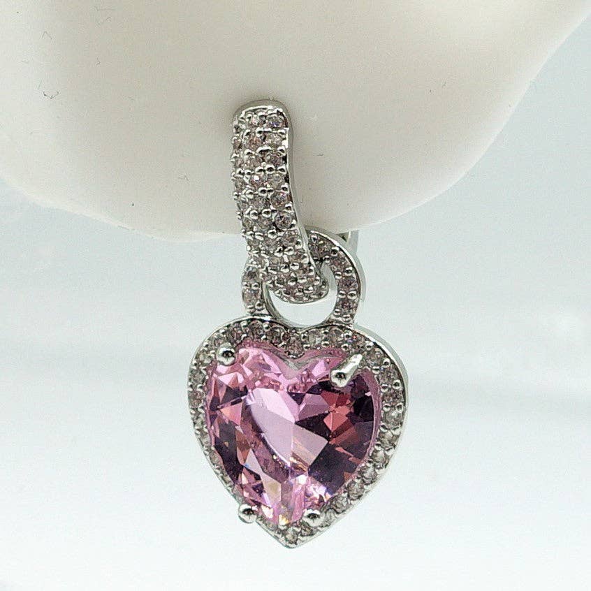 Daemon srls - Wholesale Hoop Earrings - AURORA HOOPS ~ Orecchini mini cerchi zirconati FULL in Cubic Zirconia a forma di cuore6