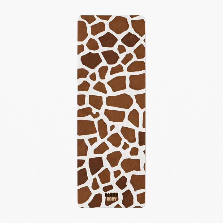 GIRAFFE - Wellness Yoga Rug Mat. Giraffe Print Vegan Suede Yoga Mat. for wholesale by MARA BODY - Yoga Mats, Pilates Reformer Mats & Yoga Towels