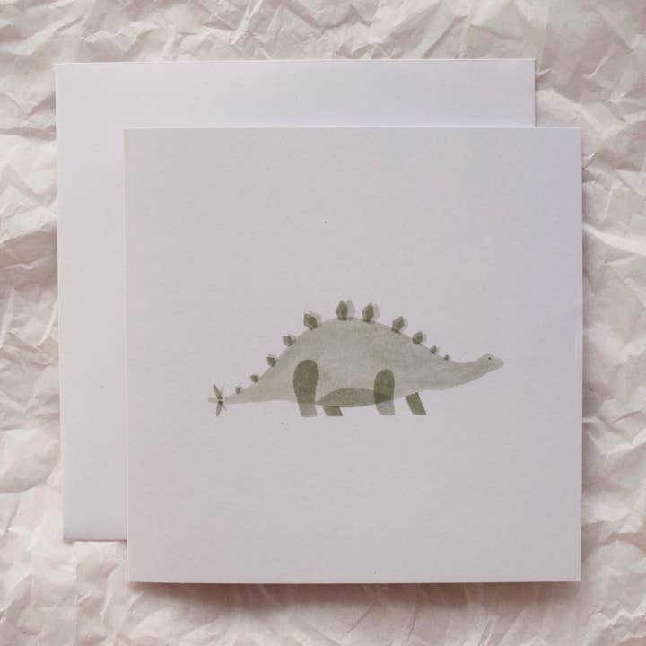 Stegosaurus återvunnet fyrkantigt gratulationskort för wholesale av Earth & Author