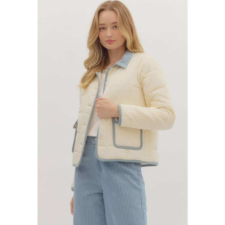 Casaco Barbour com gola acolchoada de cordão e fecho de botões por atacado de STYLE USA