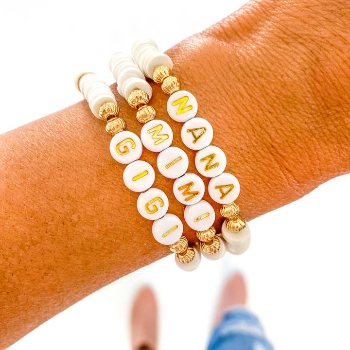 Savvy Bling - Wholesale Beaded Bracelet - Gigi, Nana, Mimi Heishi Bracelet