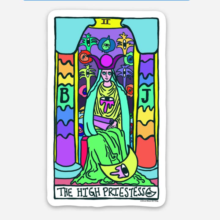 Liminal Moon Art Club - Wholesale Sticker - The High Priestess Tarot Sticker