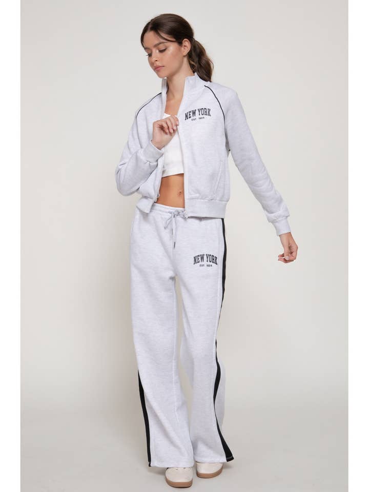 Seitengestreiftes Jacken- und Trainingshosen-Set für den Großhandel von ITSSY