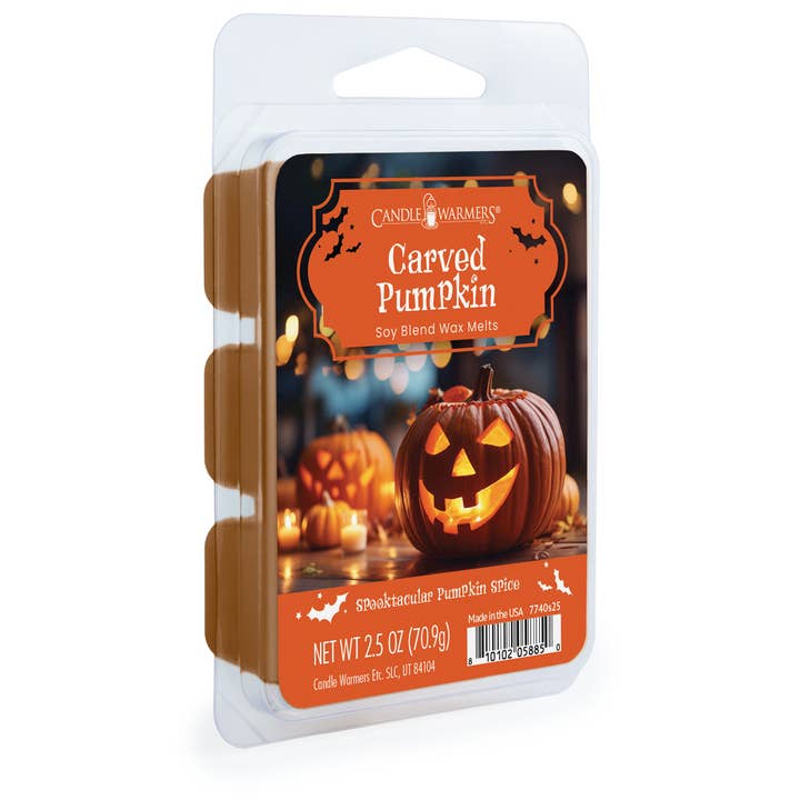 2.5 oz Wax Melt Carved Pumpkin Limited Edition Halloween for wholesale by Candle Warmers Etc.