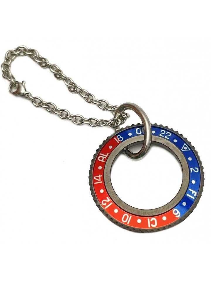 SPEEDOMETER OFFICIAL DLC KEYCHAIN COLOR BLUE/RED for wholesale by Speedometer Official