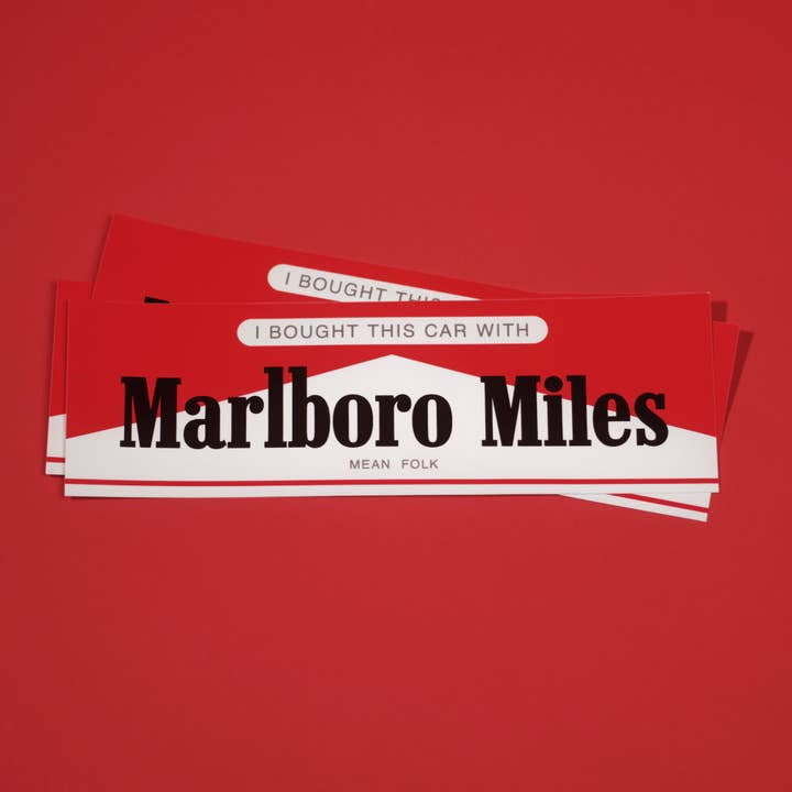 Mean Folk – wholesale Klistermärke – Marlboro Miles stötfångarklistermärke1