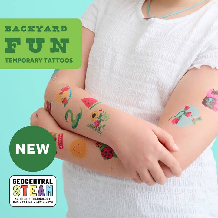 Backyard Fun Temporary Tattoos – USA MADE! for wholesale by GeoCentral