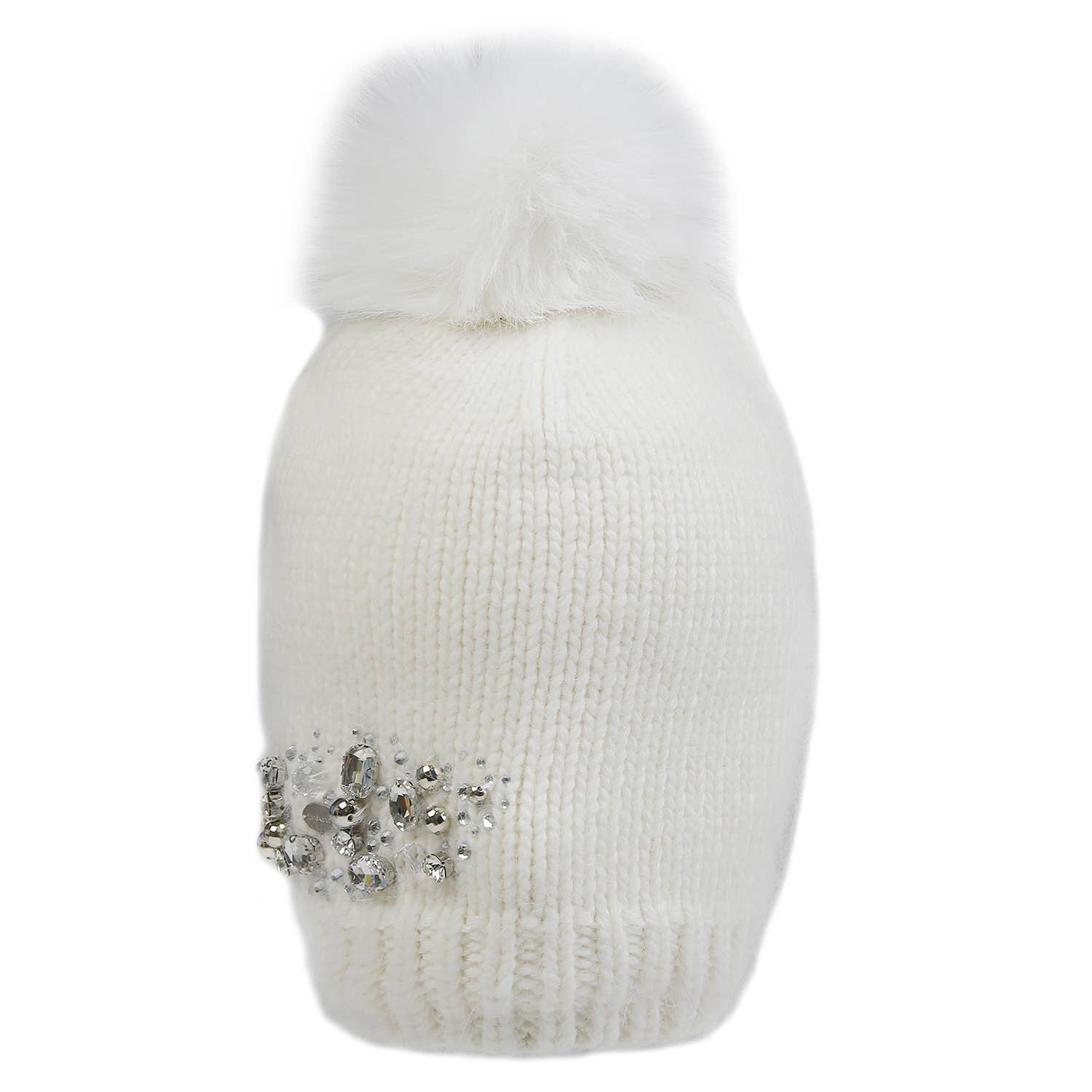 PEACH ACCESSORIES - Vendita all'ingrosso Berretto - Donna - Cappello con Pompon Fiori di Cristallo SD11615