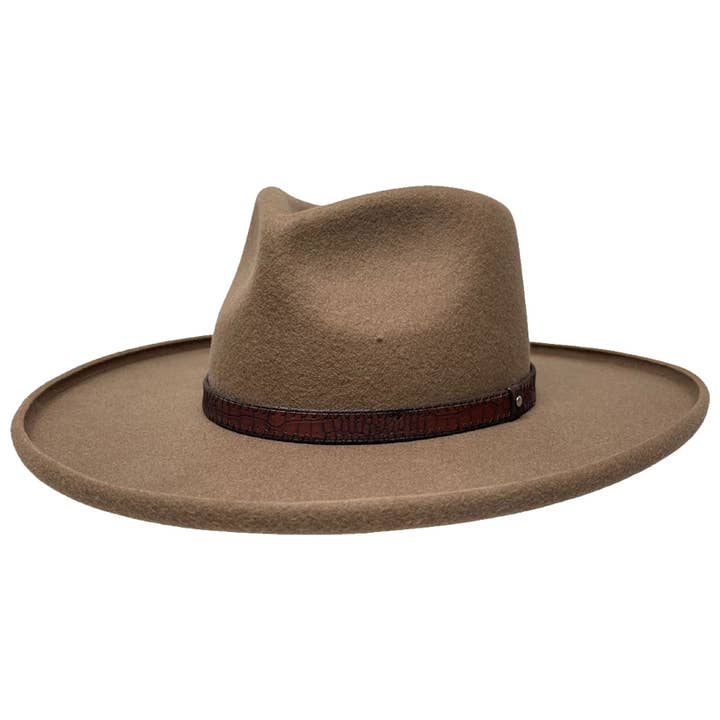BARK Pencil Rim Wool Felt Hat - Style Hudson | Open Sizing 6 for wholesale on Faire