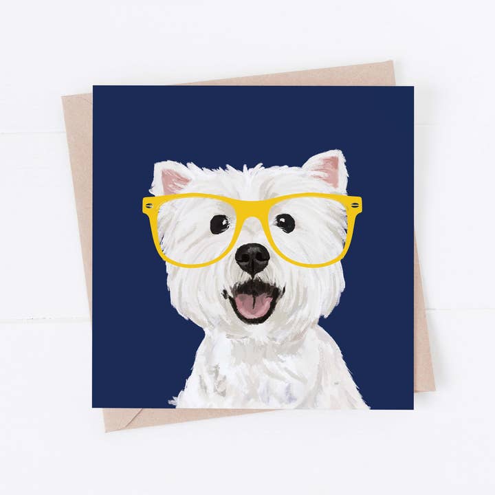 Grusskarte „Glasses Dog Fun“ (Kopie) für den Großhandel von Richarts Designs