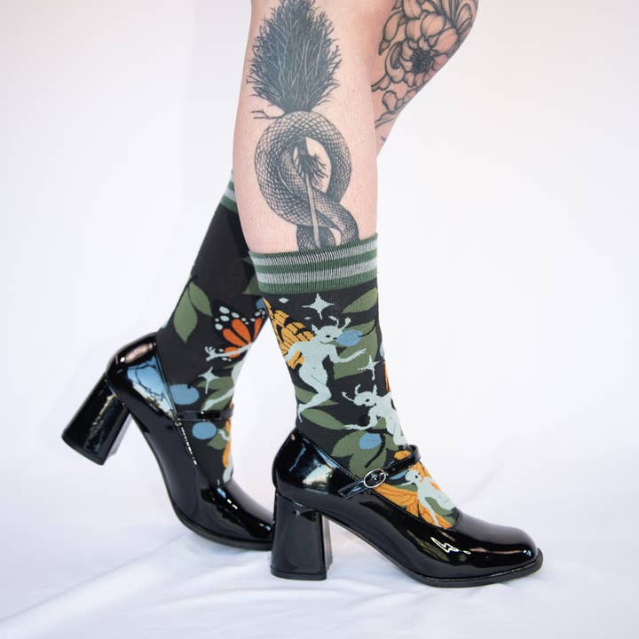 FootClothes LLC – Engroshandel Strømper - Unisex – Fantasifulde Fairies Crew Strømper26