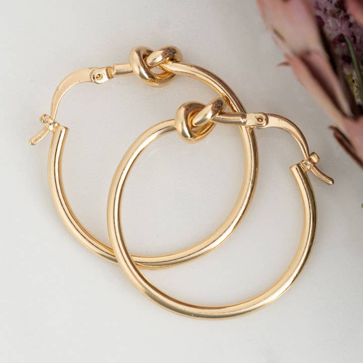 Classic Knotted Hoop Nickel-Free Earrings for wholesale by Howard's
